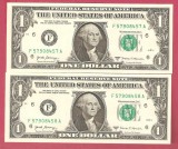SUA 1 $ / 2017 A - serii CONSECUTIVE. UNC.