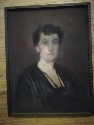 Portret femeie, Aurel Bordenache, 1932, semnat, rama, 63 x 48 foto