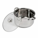 Cumpara ieftin Semioala Myra Cooking Heinner, 26 x 14.5 cm, 7 L, baza capsulata, capac termorezistent, inox