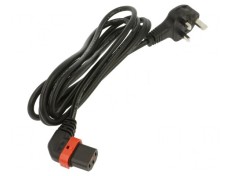 Cablu Alimentare UK BS 1363 la IEC C13 90&deg; 3m Negru 10A 250V