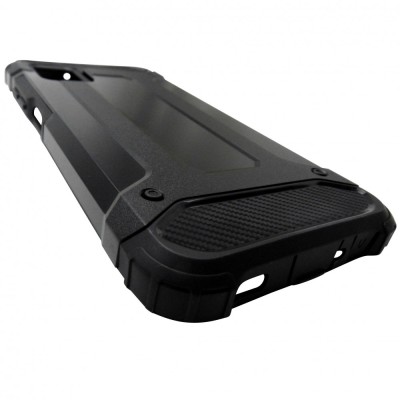 Husa Armor plastic + silicon TPU neagra pentru Samsung Galaxy A02s / A03s foto