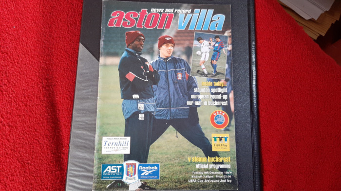 Program Aston Villa - Steaua