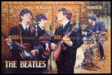 Coliță filatelică Mongolia 2013 &ndash; The Beatles (Paul McCartney, John Lennon, George Harrison, Ringo Starr), MNH