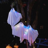 vidaXL Fantoma de Halloween Suspendată 3 pcs Alb 52 x 62 cm Poliester