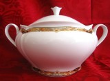 SUPIERA PORTELAN TIRSCHENREUTH BAVARIA MODEL PALAIS CU DECOR FLORAL AURIT 26.5 CM