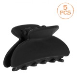 Clame Păr, Semiluna, Set 5 Bucăți, Negru, Plastic, 5x2 cm, Oem