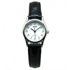 Ceas de dama Casio cu curea de piele neagra LTP-1094E-7BRDF