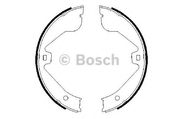 Set saboti frana, frana de mana AUDI Q7 (4L) (2006 - 2015) BOSCH 0 986 487 705