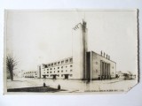 Rară! Fotografie mare 228 x 147 mm din anii 30 cu Universitatea Regele Ferdinand din Cluj, Alb-Negru, Romania 1900 - 1950, Cladiri