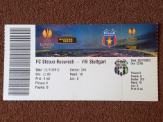 Bilet meci fotbal STEAUA BUCURESTI - VFB STUTTGART (EUROPA League 22.11.2012)