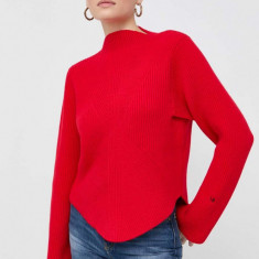 Victoria Beckham pulover de lana femei, culoarea rosu