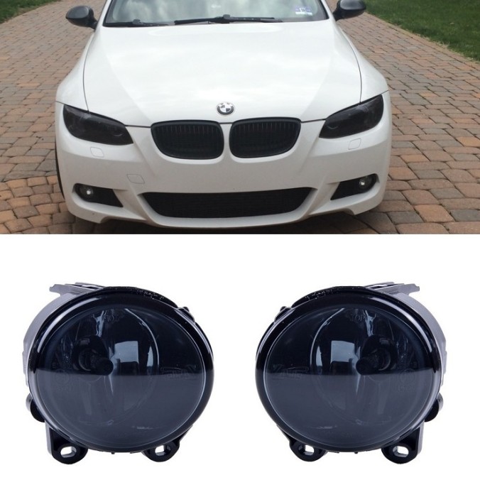 Proiectoare ceata BMW F22 F23 E92 E93 F10 F11 F07 E53 &#039;bara M&#039; fumuriu NOU