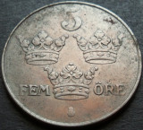 Cumpara ieftin Moneda istorica 5 ORE - SUEDIA, anul 1949 * cod 3030, Europa, Fier