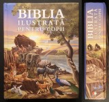 Biblia Ilustrata Copii: Vechiul si Noul Testament, Editura Litera 2018, 607 Pagini, Cartonata, Ilustratii, Stare Ca Noua