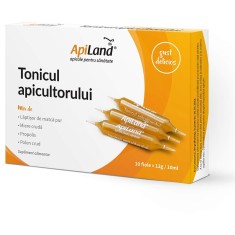Tonicul Apicultorului - Laptisor de Matca Pur, Miere, Propolis si Polen 10 fiole x 10ml