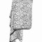 Esarfa tip sal dama 24E din matase vegetala cu atingere de matase fina, alb/negru, 180 x 82 cm