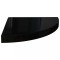 Raft coltar de perete, negru extralucios, 35x35x3,8 cm, MDF