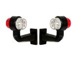 Set Lampi Laterale Gabarit LED 12V-24V, alb-rosu 19,2cm - IP66 IP68