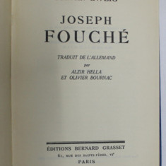 JOSEPH FOUCHE par STEFAN ZWEIG