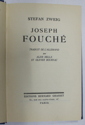 JOSEPH FOUCHE par STEFAN ZWEIG foto