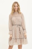 Answear Lab rochie culoarea bej, mini, evazată