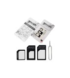 4 in 1 adaptoare SIM Micro-SIM Nano-SIM si cheie cu pin-Culoare Negru, Oem