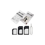 4 in 1 adaptoare SIM Micro-SIM Nano-SIM si cheie cu pin-Culoare Negru