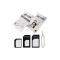 4 in 1 adaptoare SIM Micro-SIM Nano-SIM si cheie cu pin-Culoare Negru