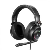 CASTI A4TECH Bloody gaming, cu fir, tip standard, utilizare multimedia (PC and more), microfon pe casca, 7.1 virtual sound, iluminare, negru, USB, &amp;qu