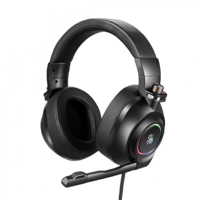 CASTI A4TECH Bloody gaming, cu fir, tip standard, utilizare multimedia (PC and more), microfon pe casca, 7.1 virtual sound, iluminare, negru, USB, &amp;quot;G5 foto