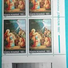 TIMBRE ROMÂNIA LP1399/1995 -CRĂCIUN - Bloc de 4 timbre MNH