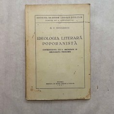 G. C. Nicolescu - Ideologia literara poporanista - 1937 - Cu autograf