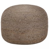 VidaXL Taburet lucrat manual, gri deschis, 45 x 30 cm, iută