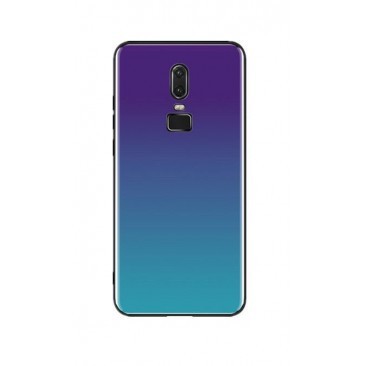 HUSA SILICON GLASS AURORA HUAWEI MATE 10 LITE BLUE/NEGRU foto