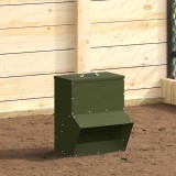 vidaXL Feeder pentru pui Verde măsliniu 20 x 25 x 35 cm 874694