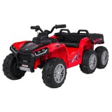 Cumpara ieftin ATV electric pentru copii 2-6 ani, Kinderauto FarmQuad 6x6, 180W, 12V 14AH, roti EVA, culoare rosie