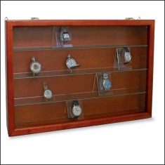 Vitrina expunere MAXI lemn mahon