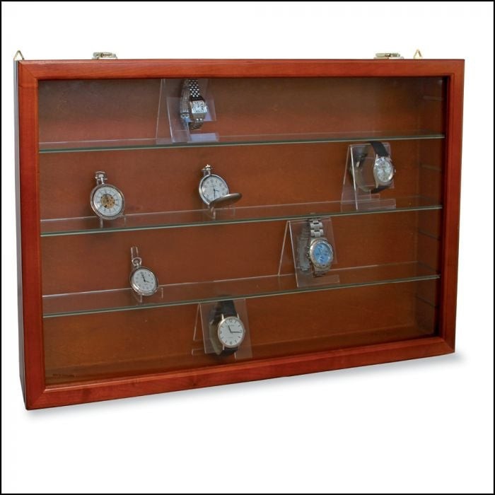 Vitrina expunere MAXI lemn mahon