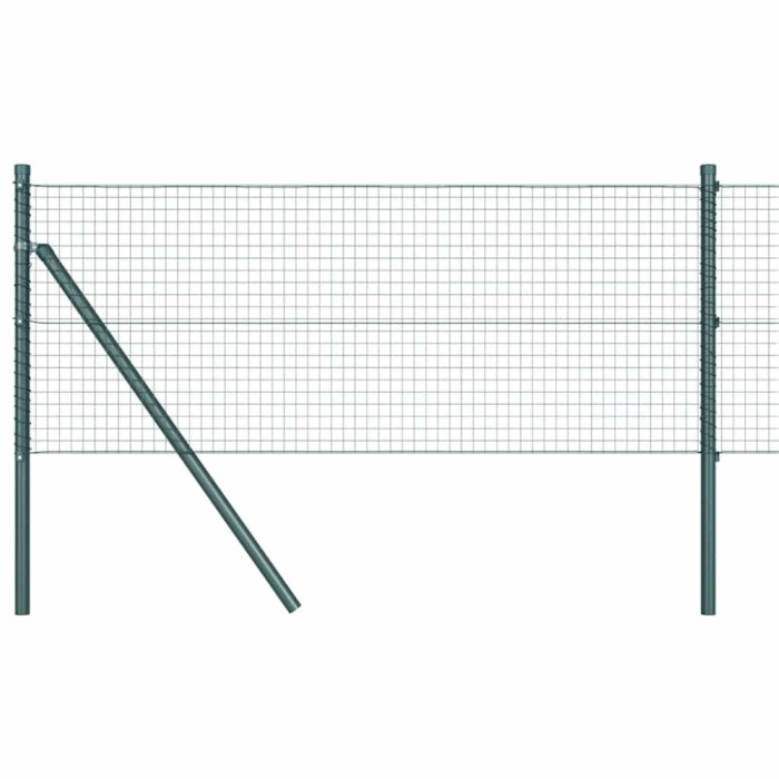 vidaXL &Icirc;ngrădire cu st&acirc;lpi Verde 0.5 x 100 m Oțel