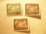 Serie mica Suedia 1968 - 100 Ani Axel Petersson ,3 valori (din 4v)