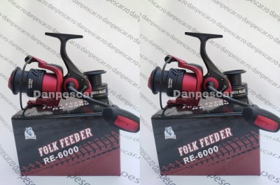 SET 2 Mulinete WindbBlade FOLK Feeder RED RE6000 8 rulmenti tambur Long Cast foto