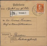 Regatul Bavariei / Germania 1919&ndash;1920 - Cupon de Pachet Poștal "Prințul Regent Luitpold" 30 Pf. cu Supratipar "Freimarke / BAYERN" - Cod: -OD1