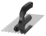 Gletiera zimtata din inox Strend Pro MA3012 Classic Black, 270x125 mm, dinti 6 mm, maner din plastic