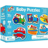 Baby Puzzles: Set de 6 puzzle-uri Transport (2 piese), Galt