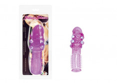 Extensie/Manson Penis Charmly Silicon Sleeve, Mov, 13.5 cm foto