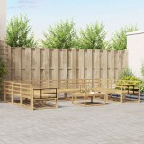 vidaXL Set de canapele de exterior 10 pcs Alb Lemn Solid de Acacia 3387078