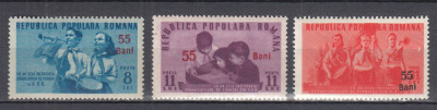 ROMANIA 1952 LP 305-1 AN ORGANIZATIEI DE PIONIERI SUPRATIPAR SERIE MNH foto