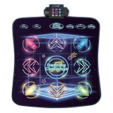 Set boxa cu microfon portabil cu Covor Muzical Interactiv pentru Copii, cu Sunete si Lumini, Joc de Dans, 99x93 cm, Educatie si Distractie, Oem