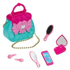 Set Geanta cu Accesorii pentru Par, oglinda si Telefon Mobil - 6 piese foto