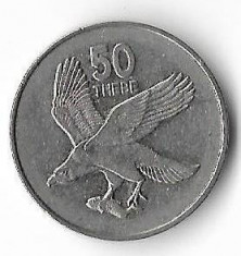 Moneda 50 thebe 1998 - Botswana foto